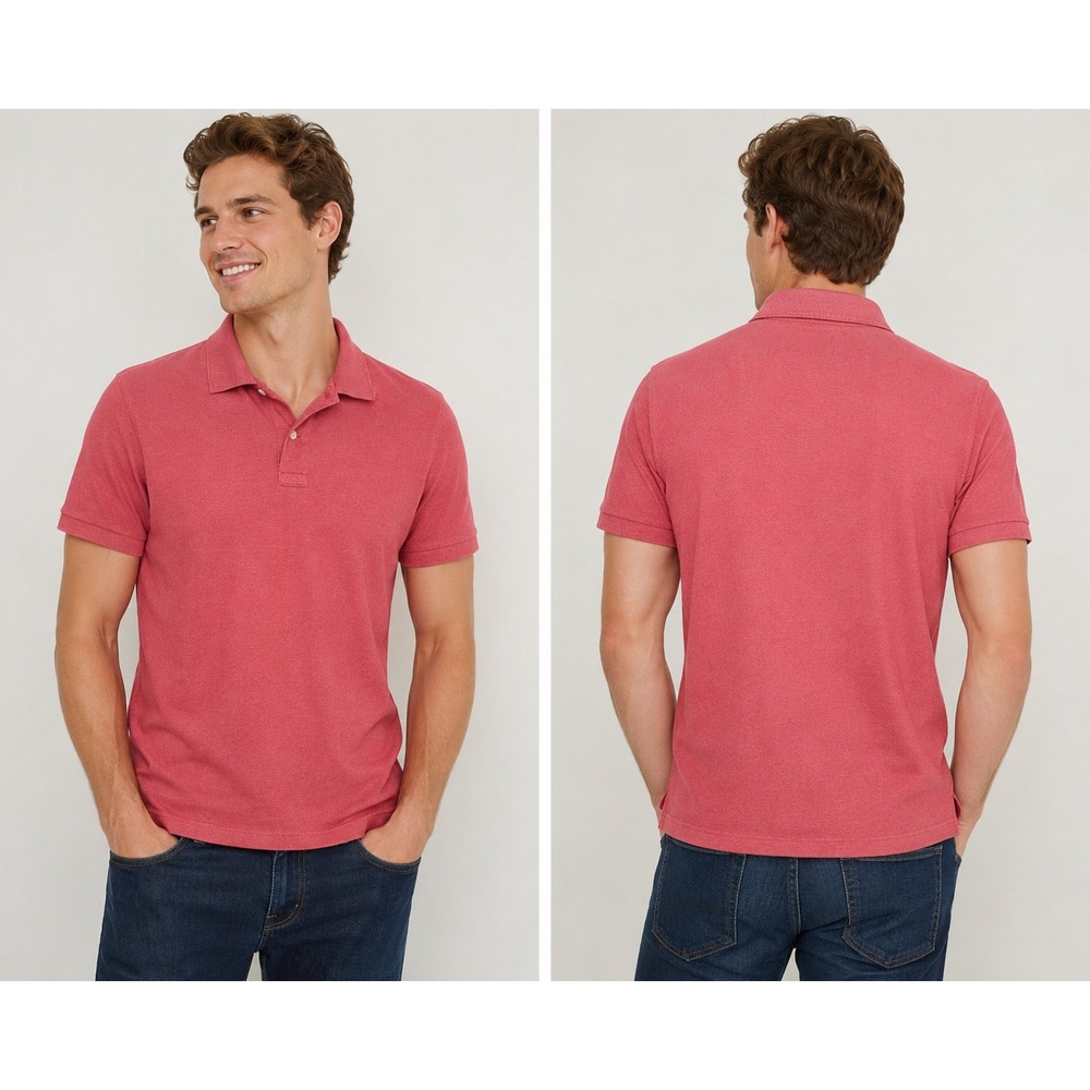 J.Crew Polo Shirt Mens Small coral/pink Slim Fit preppy heritage quiet luxury